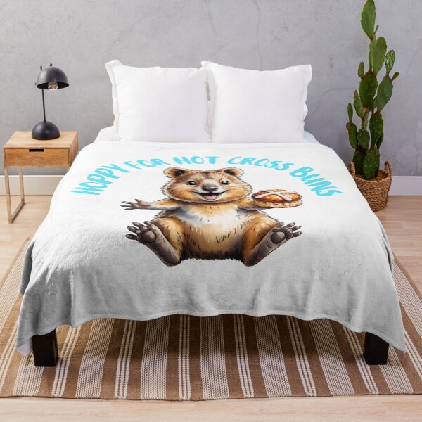 Item preview, Festive Australian Easter Quokka Loves Hot Cross Buns designed and sold by Wennebabs.