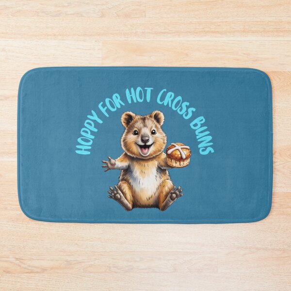 Item preview, Festive Australian Easter Quokka Loves Hot Cross Buns designed and sold by Wennebabs.