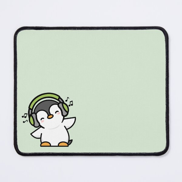 Item preview, Penguin Listening to Music - GREEN designed and sold by missnisa.