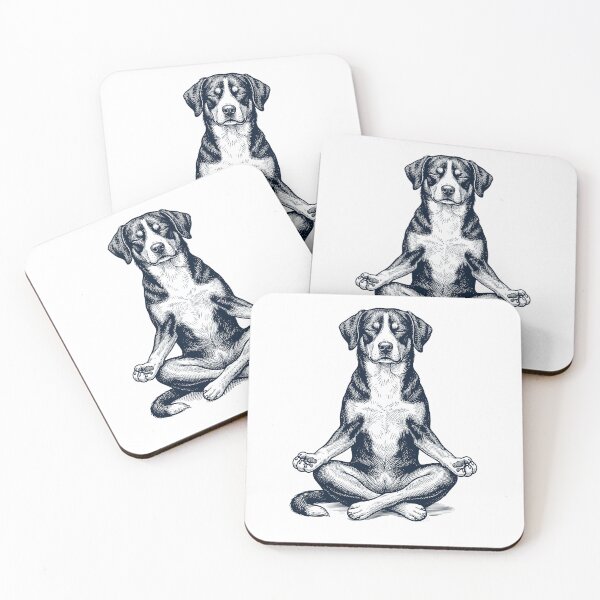 Item preview, Vintage Entlebucher Mountain Dog Yoga Lotus Meditation Dog Lover designed and sold by DoodleTortle.
