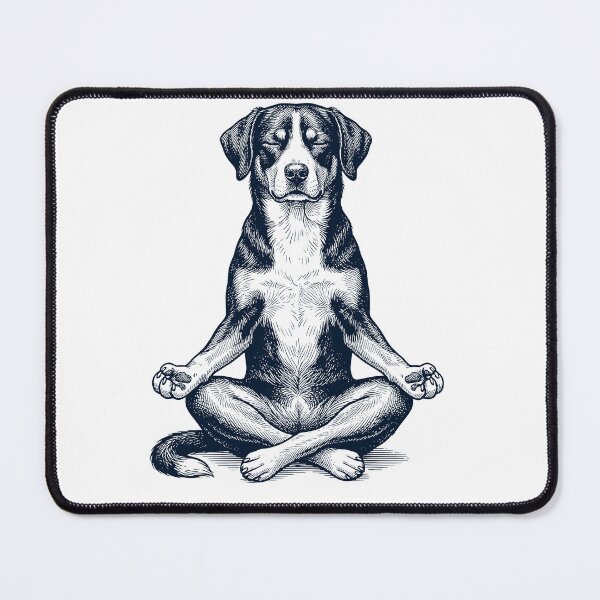 Item preview, Vintage Entlebucher Mountain Dog Yoga Lotus Meditation Dog Lover designed and sold by DoodleTortle.