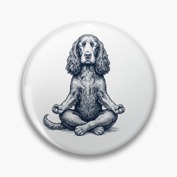 Item preview, Vintage Field Spaniel Yoga Lotus Meditation Dog Lover designed and sold by DoodleTortle.