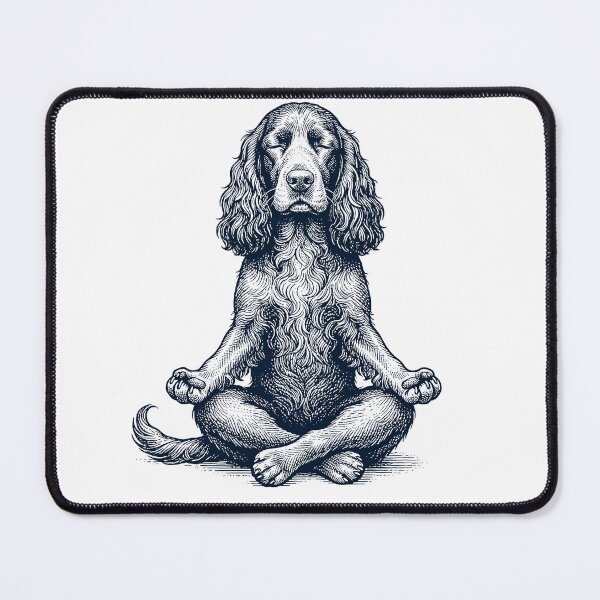 Item preview, Vintage Field Spaniel Yoga Lotus Meditation Dog Lover designed and sold by DoodleTortle.