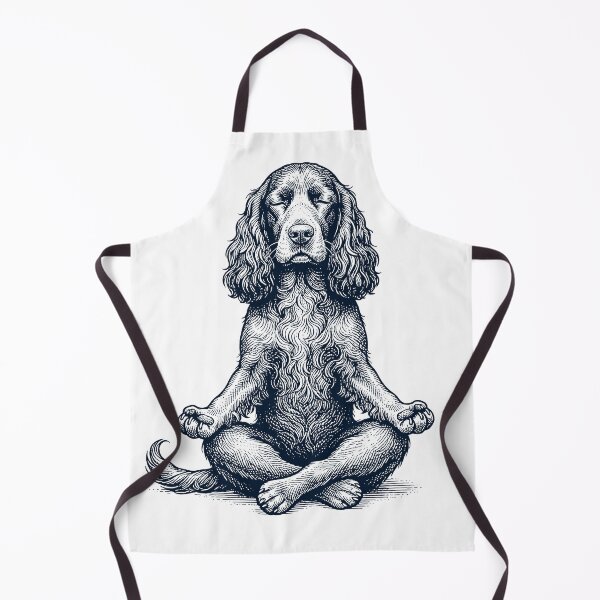 Item preview, Vintage Field Spaniel Yoga Lotus Meditation Dog Lover designed and sold by DoodleTortle.