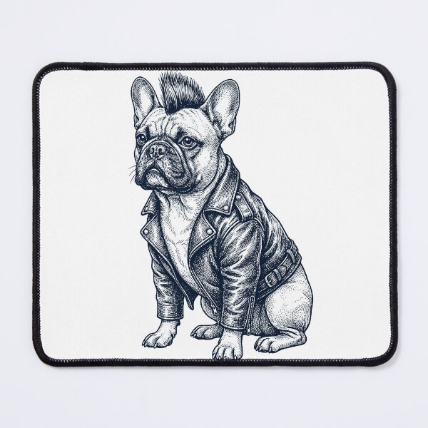 Item preview, Vintage French Bulldog Punk Mowhawk Dog Mom Dad designed and sold by DoodleTortle.