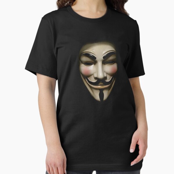 Aperçu de l'œuvre Guy Fawkes anonyme résiste à un t-shirt ou un masque noir cadeau anarchiste de protestation créée et vendue par Johannesart.