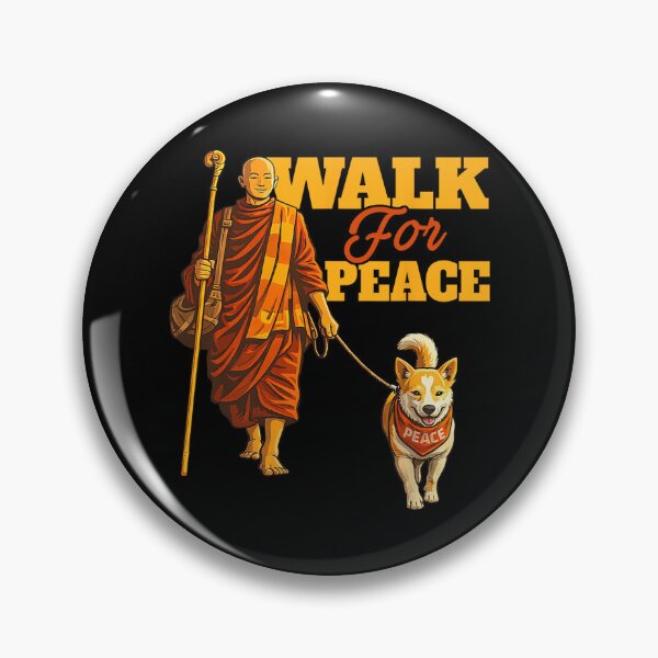 Item preview, Peace Walking Monks and Aloka Dog Walk for Peace Men Women  designed and sold by CristHuds.