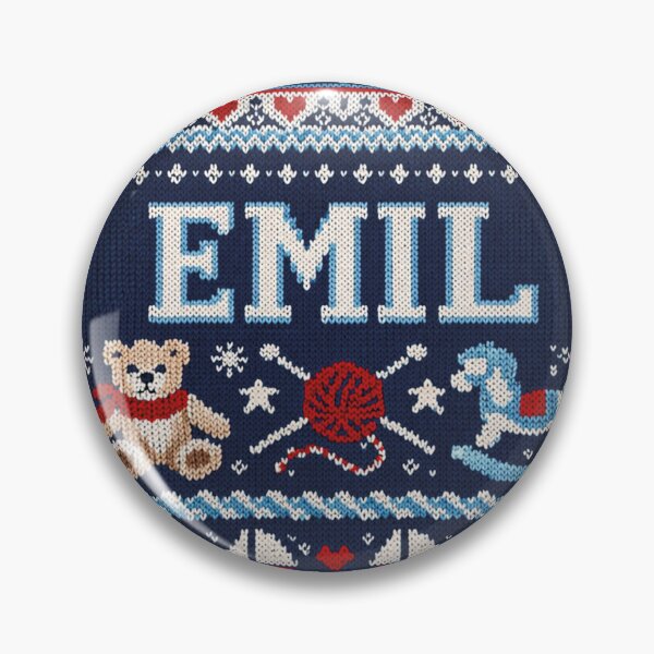 Item preview, Emil (first name) in blue knitted look with toy designed and sold by Mauswohn.