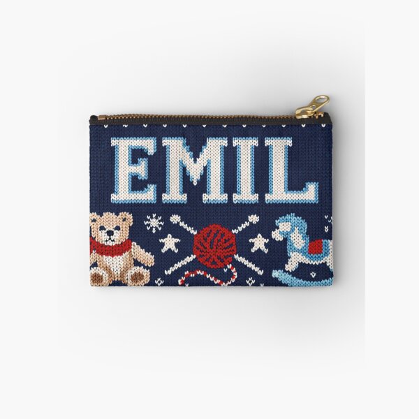 Item preview, Emil (first name) in blue knitted look with toy designed and sold by Mauswohn.