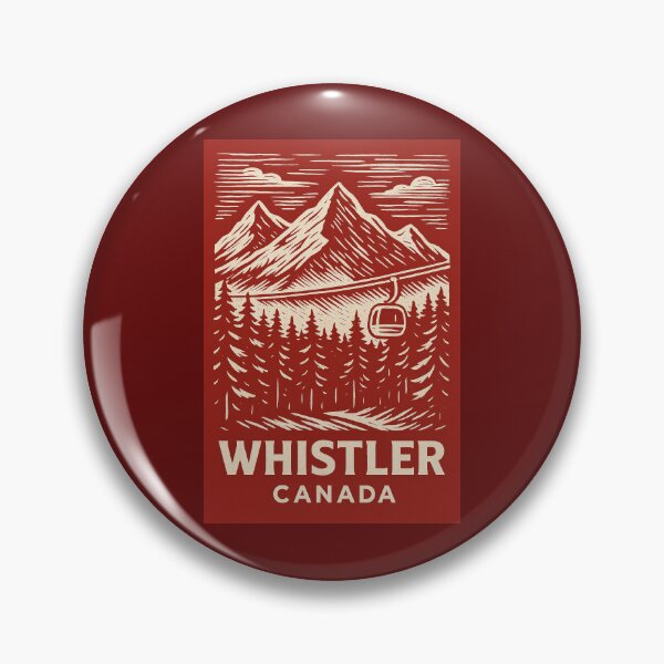 Item preview, Whistler Canada Linocut Style  designed and sold by Thistle-TShop.