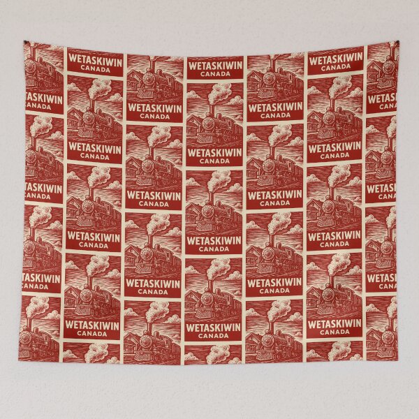 Item preview, Wetaskiwin Canada Linocut Style  designed and sold by Thistle-TShop.