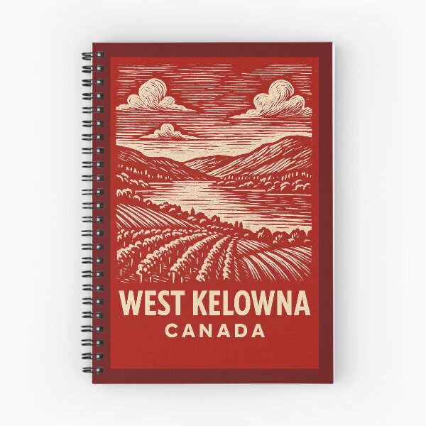 Item preview, West Kelowna Canada Linocut Style  designed and sold by Thistle-TShop.