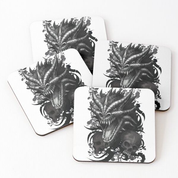 Item preview, Monochrome Dragon  - Gothic Skull Totem designed and sold by VitalusDesignArtV.