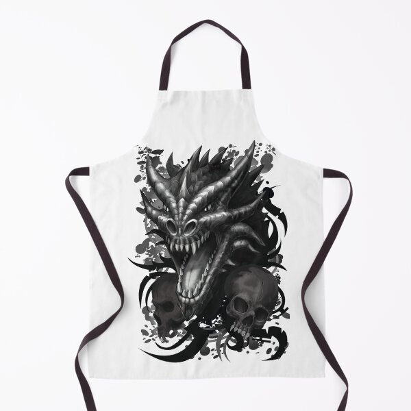 Item preview, Monochrome Dragon  - Gothic Skull Totem designed and sold by VitalusDesignArtV.