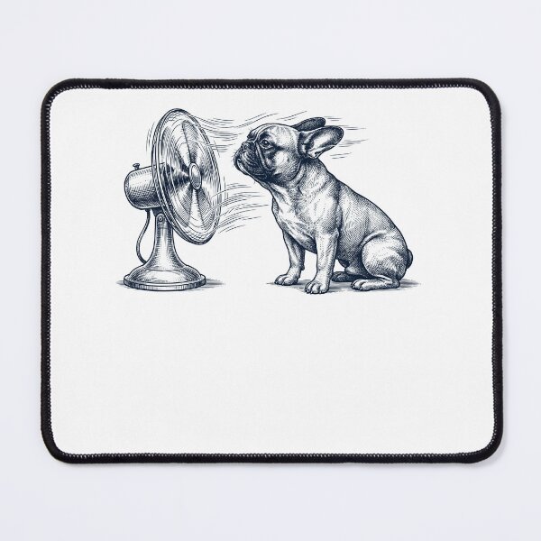 Item preview, Vintage French Bulldog With Fan Dog Mom Dad designed and sold by DoodleTortle.