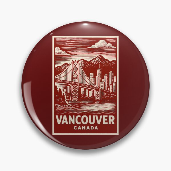 Item preview, Vancouver Canada Linocut Style  designed and sold by Thistle-TShop.
