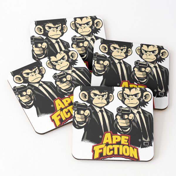 Item preview, Gangster Monkeys – Ape Fiction Apartment Parody Illustration designed and sold by lapart.