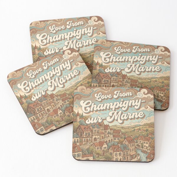 Item preview, Love From Champigny-sur-Marne City of France Vintage Art designed and sold by Witty Shirts.