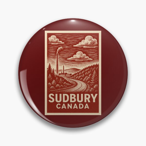 Item preview, Sudbury Canada Linocut Style  designed and sold by Thistle-TShop.