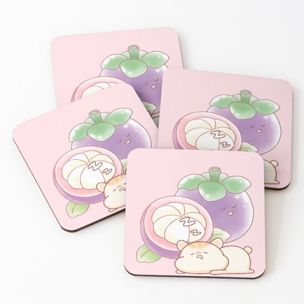 Item preview, Kawaii Hamster Mangosteen - Cute Fruity Nap Aesthetic designed and sold by Kanniax.