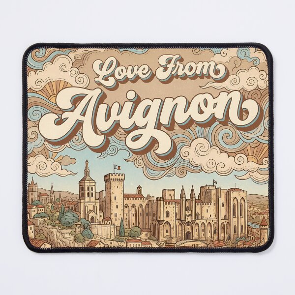 Item preview, Love From Avignon City of France Vintage Art designed and sold by Witty Shirts.
