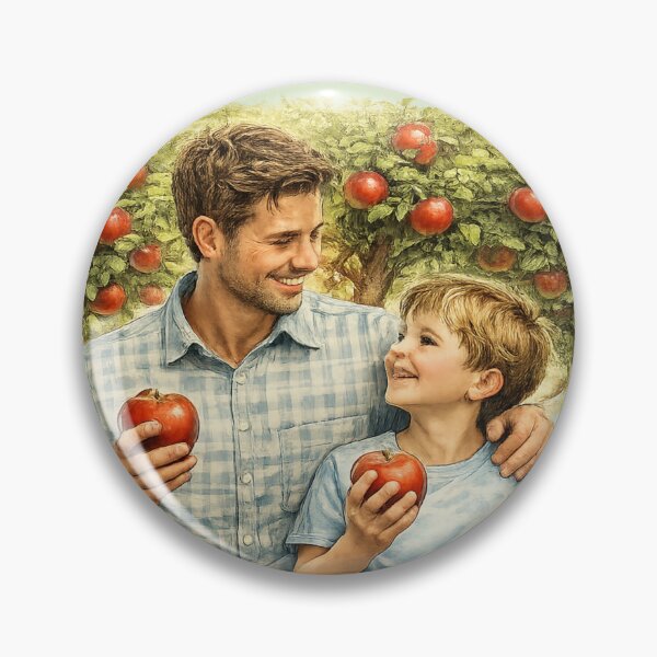Item preview, De appel valt niet ver van de boom – realistische illustratie designed and sold by Cleora Art .