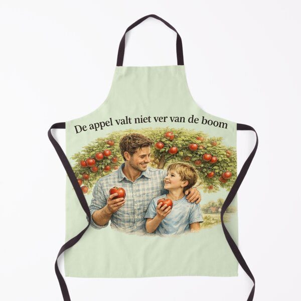 Item preview, De appel valt niet ver van de boom – realistische illustratie designed and sold by Cleora Art .