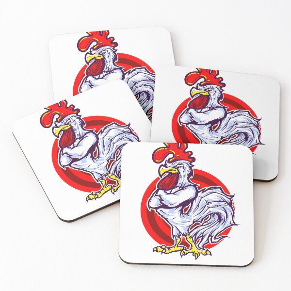 Item preview, Muscle Rooster Illustration – Bold Funny Chicken Art designed and sold by Minimal Vibe Studio.