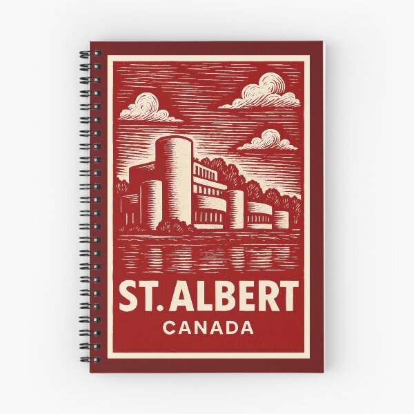 Item preview, St.Albert Canada Linocut Style  designed and sold by Thistle-TShop.