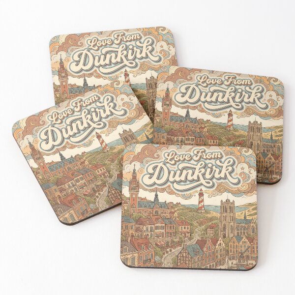Item preview, Love From Dunkirk City of France Vintage Art designed and sold by Witty Shirts.