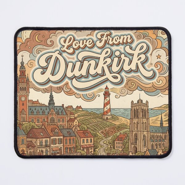 Item preview, Love From Dunkirk City of France Vintage Art designed and sold by Witty Shirts.