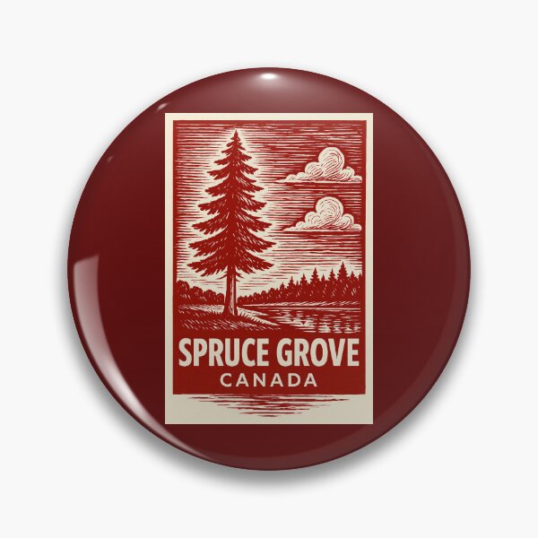 Item preview, Spruce Grove Canada Linocut Style  designed and sold by Thistle-TShop.
