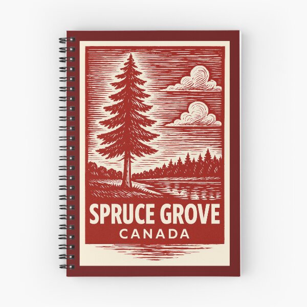 Item preview, Spruce Grove Canada Linocut Style  designed and sold by Thistle-TShop.