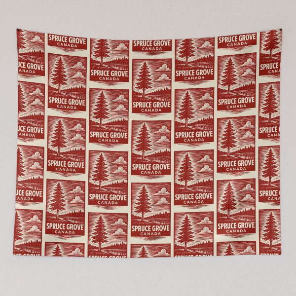 Item preview, Spruce Grove Canada Linocut Style  designed and sold by Thistle-TShop.
