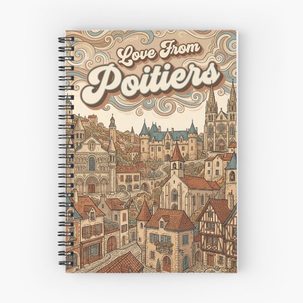 Item preview, Love From Poitiers City of France Vintage Art designed and sold by Witty Shirts.