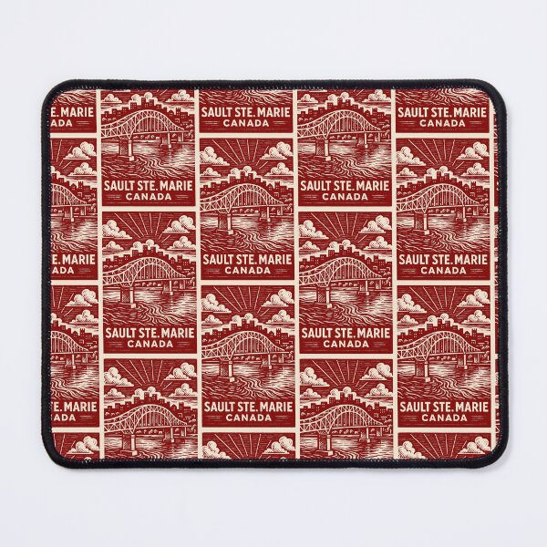 Item preview, Sault Ste.Marie Canada Linocut Style  designed and sold by Thistle-TShop.
