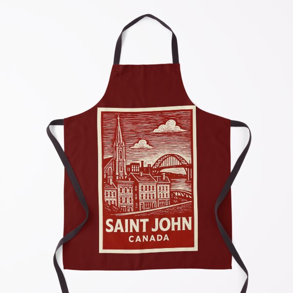 Item preview, Saint John Canada Linocut Style designed and sold by Thistle-TShop.