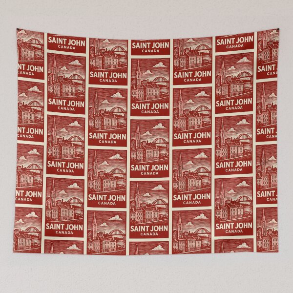 Item preview, Saint John Canada Linocut Style  designed and sold by Thistle-TShop.