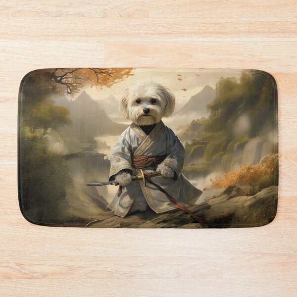 Item preview, Havanese Ronin - Epic Samurai Dog Warrior designed and sold by Tommy-Ellie.