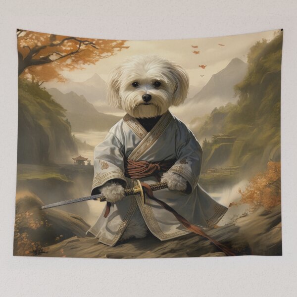 Item preview, Havanese Ronin - Epic Samurai Dog Warrior designed and sold by Tommy-Ellie.