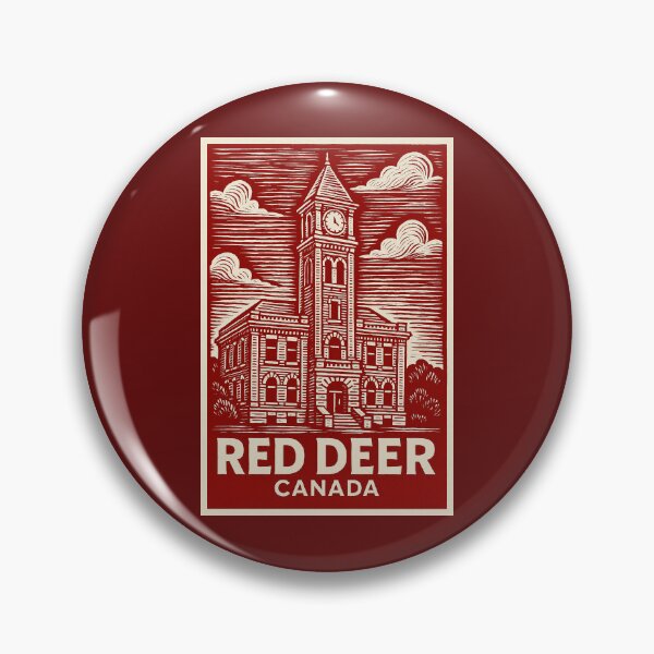 Item preview, Red Deer Canada Linocut Style  designed and sold by Thistle-TShop.