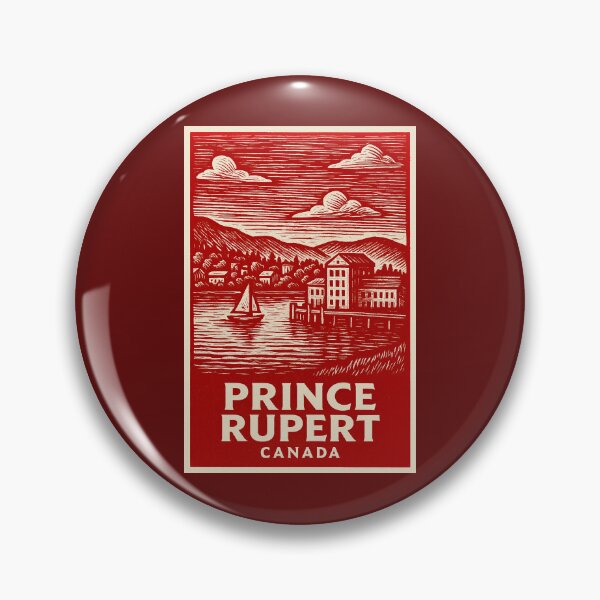 Item preview, Prince Rupert Canada Linocut Style  designed and sold by Thistle-TShop.