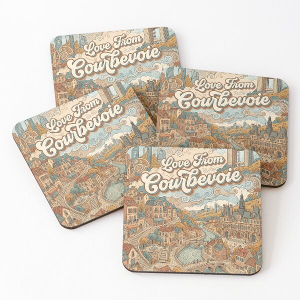Item preview, Love From Courbevoie City of France Vintage Art designed and sold by Witty Shirts.