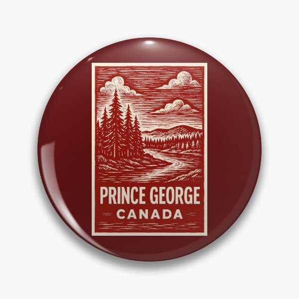 Item preview, Prince George Canada Linocut Style  designed and sold by Thistle-TShop.