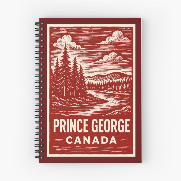 Item preview, Prince George Canada Linocut Style  designed and sold by Thistle-TShop.