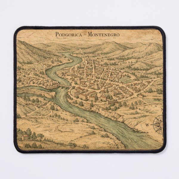 Item preview, Podgorica – Vintage Map Art designed and sold by Klysztof.