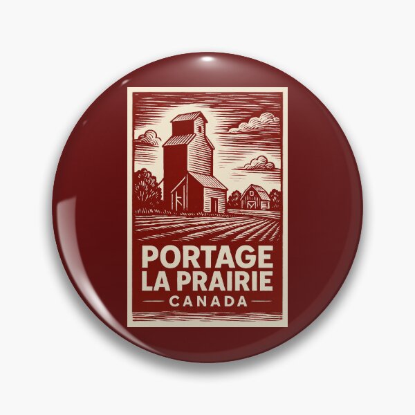 Item preview, Portage La Prairie Canada Linocut Style  designed and sold by Thistle-TShop.
