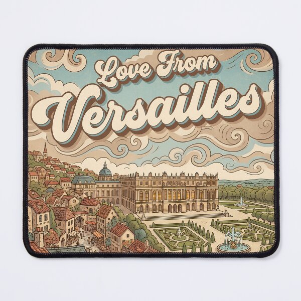 Item preview, Love From Versailles City of France Vintage Art designed and sold by Witty Shirts.