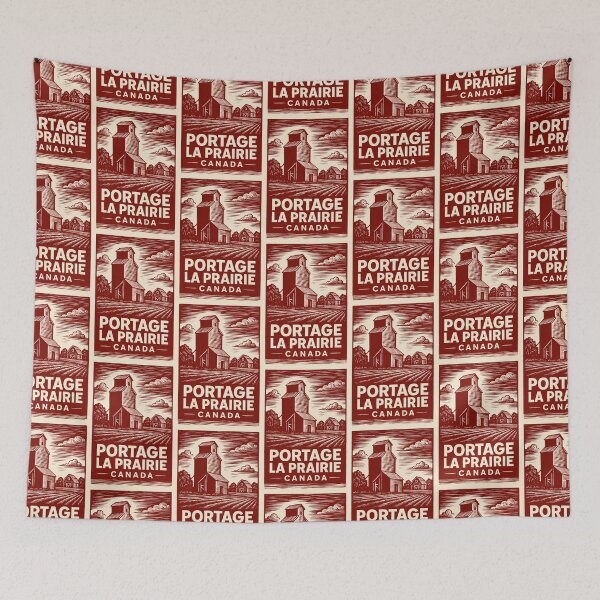 Item preview, Portage La Prairie Canada Linocut Style  designed and sold by Thistle-TShop.