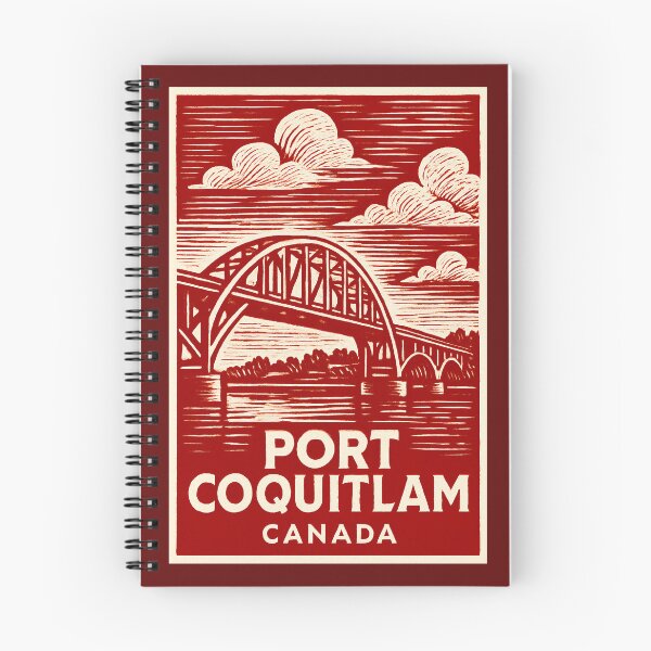 Item preview, Port Coquitlam Canada Linocut Style  designed and sold by Thistle-TShop.